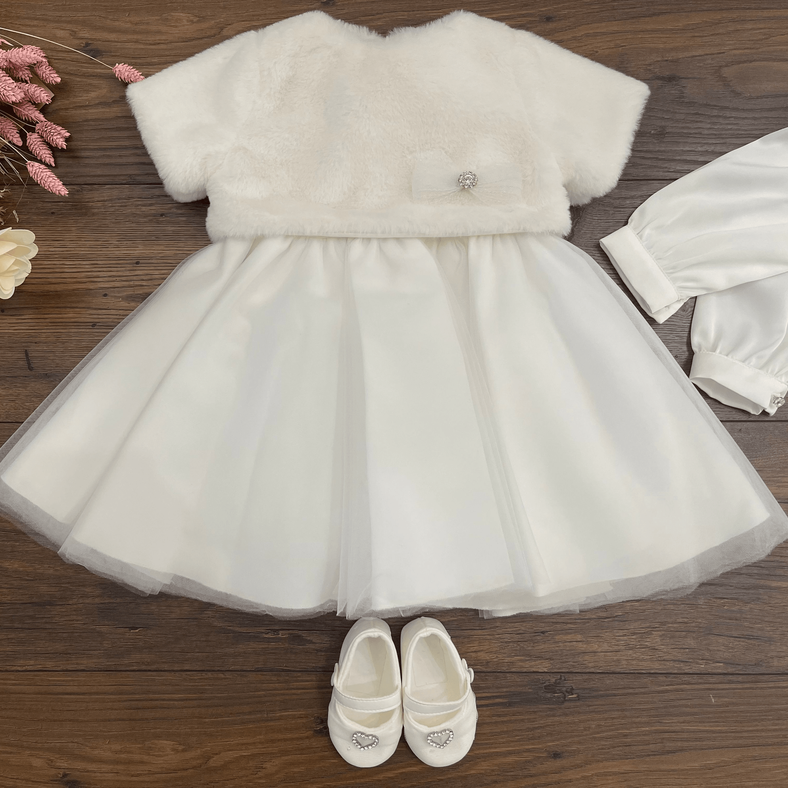 ABITO BATTESIMALE CON ECOPELLICCIA