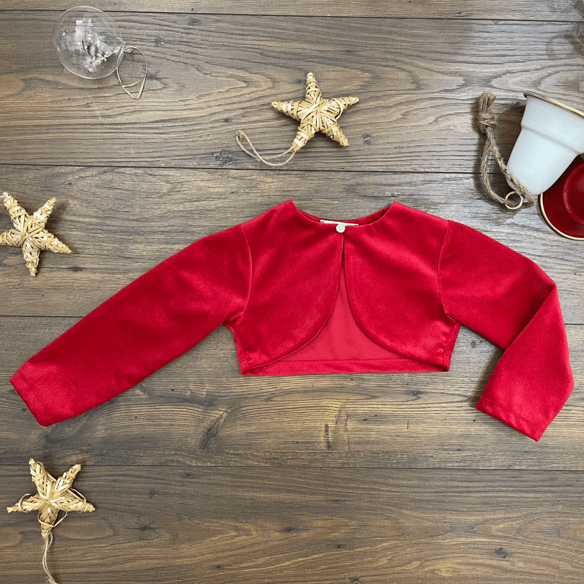 COPRISPALLE VELLUTO ROSSO - Le Coroncine Kids