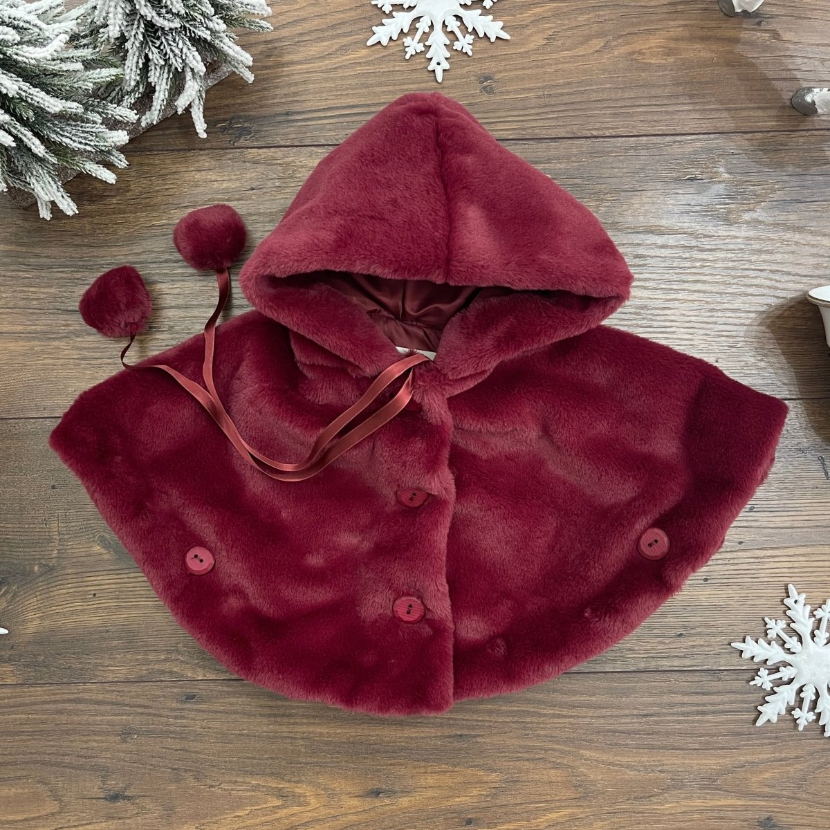 MANTELLA CON CAPPUCCIO - Le Coroncine Kids