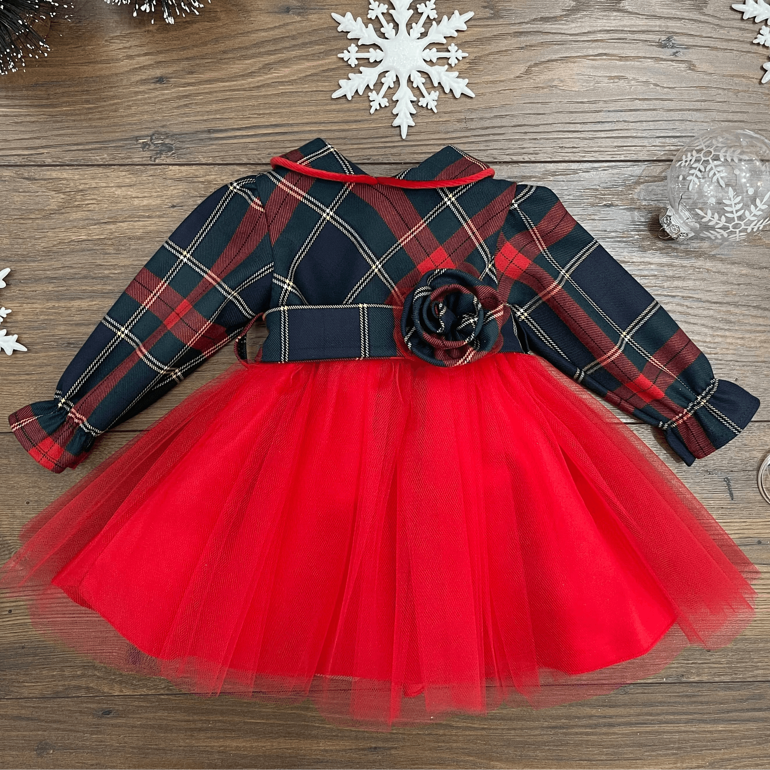 ABITO TARTAN E TULLE