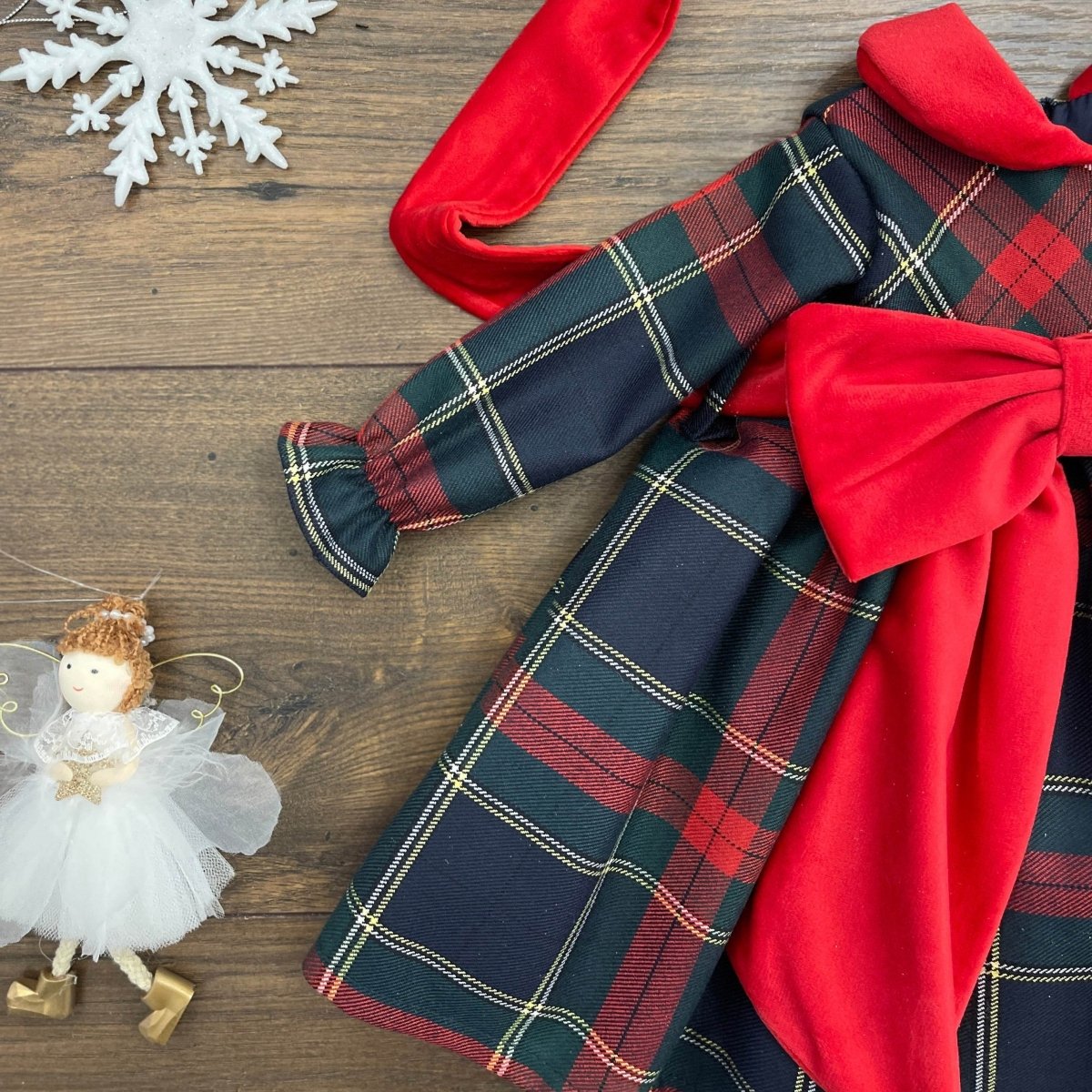 ABITO TARTAN FIOCCO - Le Coroncine Kids