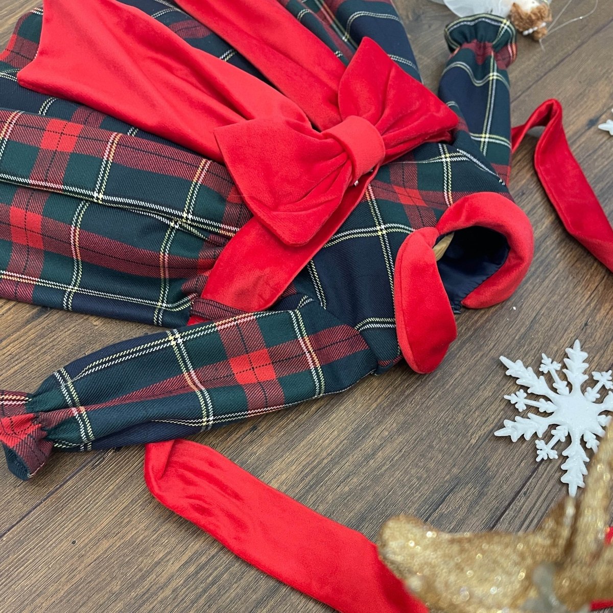ABITO TARTAN FIOCCO - Le Coroncine Kids