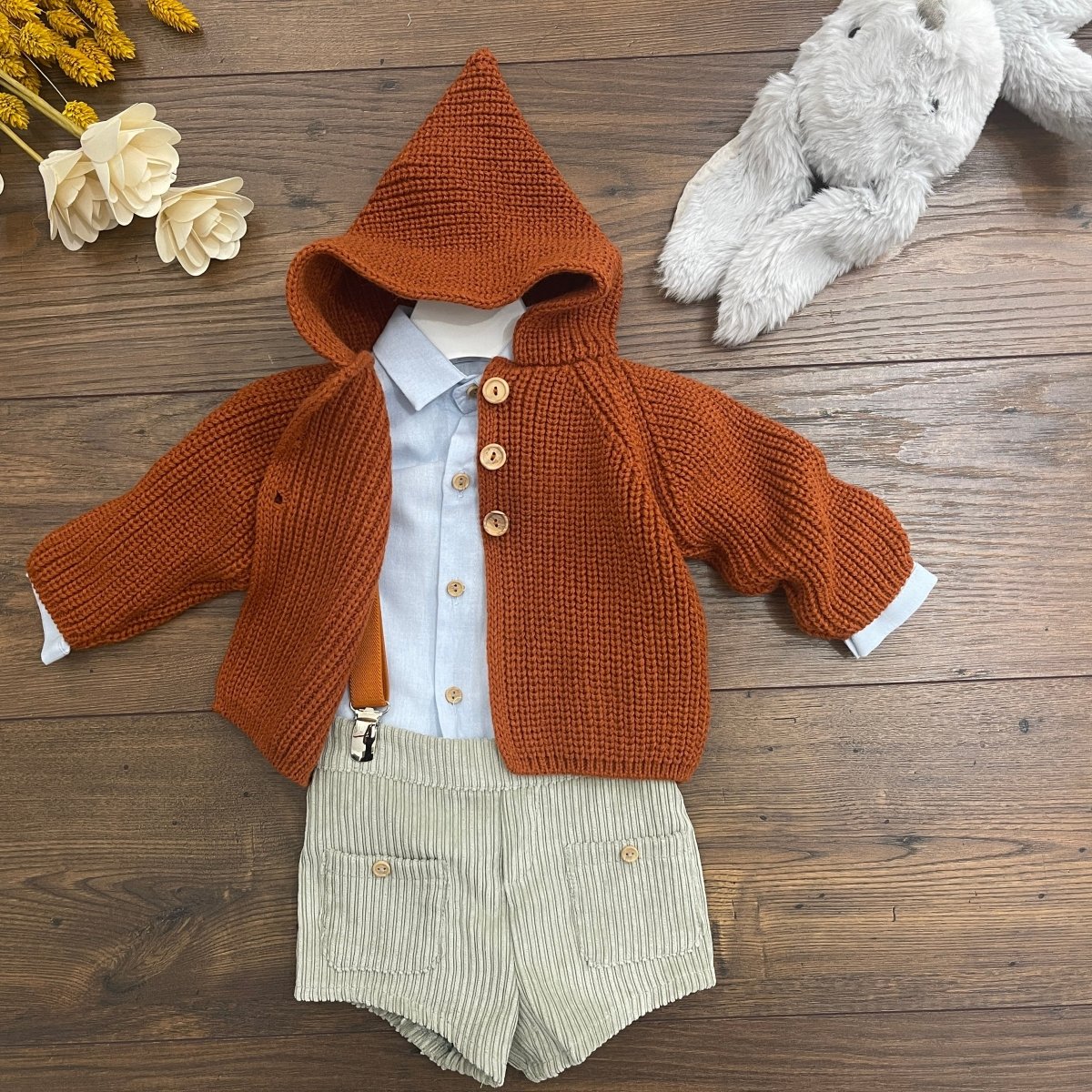 CARDIGAN CON CAPPUCCIO - Le Coroncine Kids