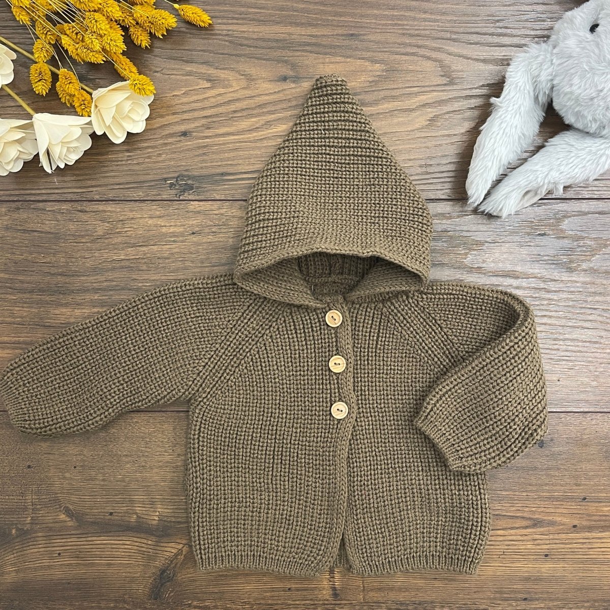 CARDIGAN CON CAPPUCCIO - Le Coroncine Kids