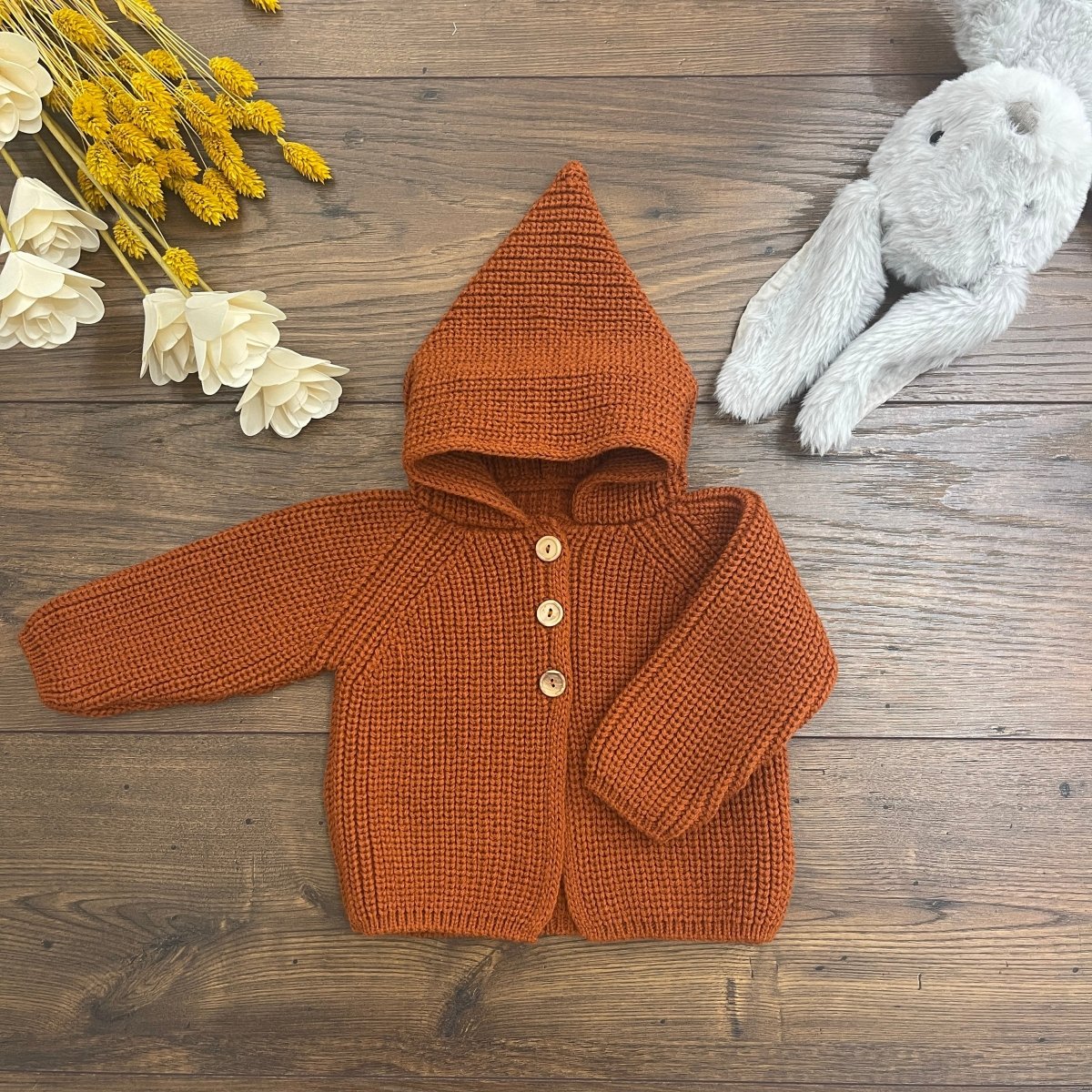 CARDIGAN CON CAPPUCCIO - Le Coroncine Kids