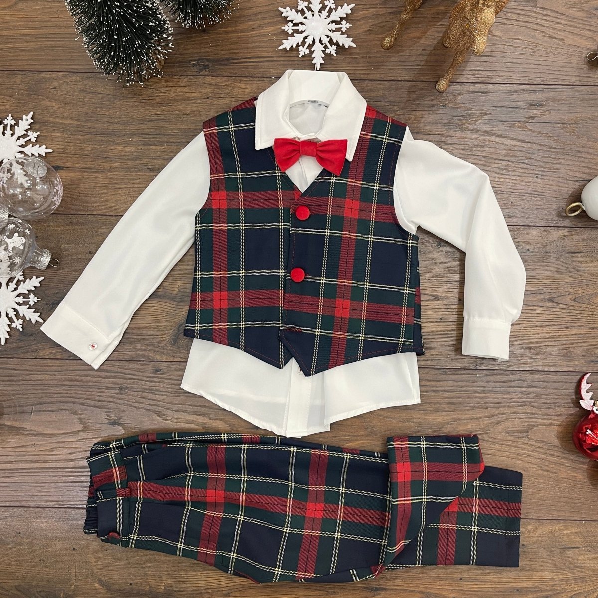 COMPLETO 4 PEZZI GILET 3 - 7 ANNI - Le Coroncine Kids