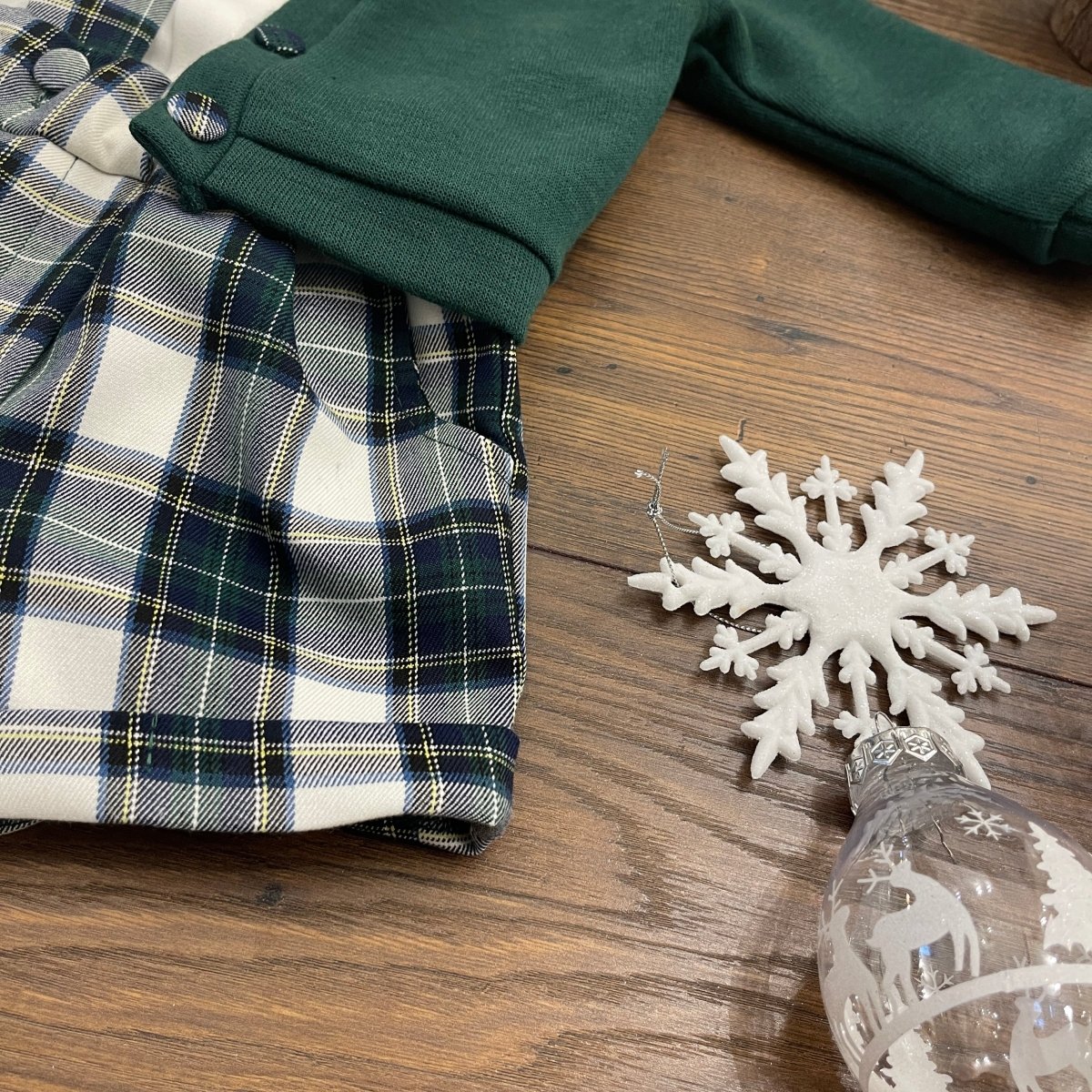 COMPLETO 4 PEZZI SALOPETTE+CARDIGAN - Le Coroncine Kids